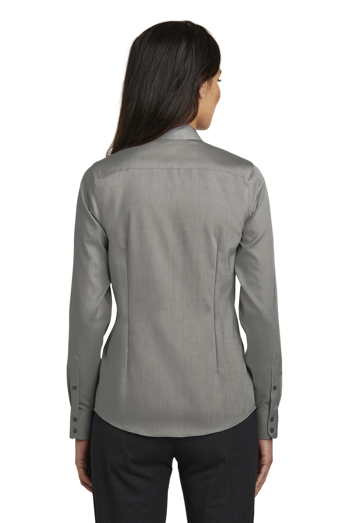 RH250 Red House Ladies Pinpoint Oxford Non-Iron Shirt. - Back Image