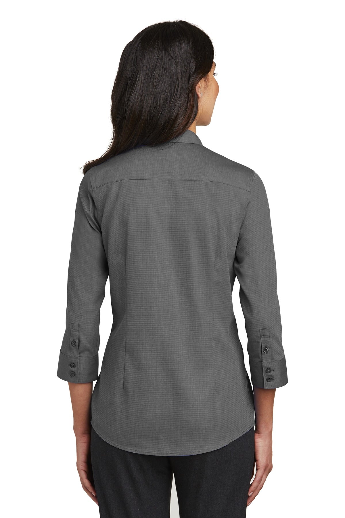 RH690 Red House Ladies 3/4-Sleeve Nailhead Non-Iron Shirt. - Back Image