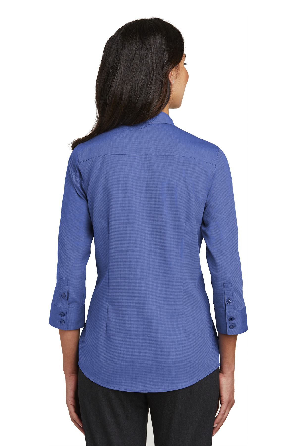 RH690 Red House Ladies 3/4-Sleeve Nailhead Non-Iron Shirt. - Back Image