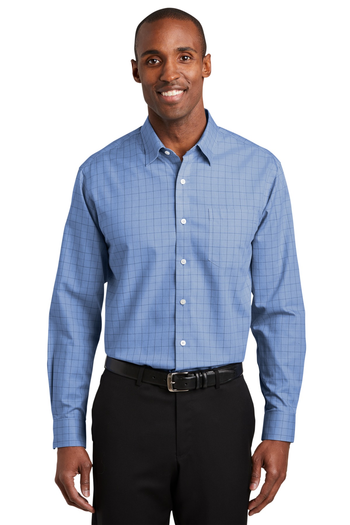 RH70 Red House Windowpane Plaid Non-Iron Shirt.