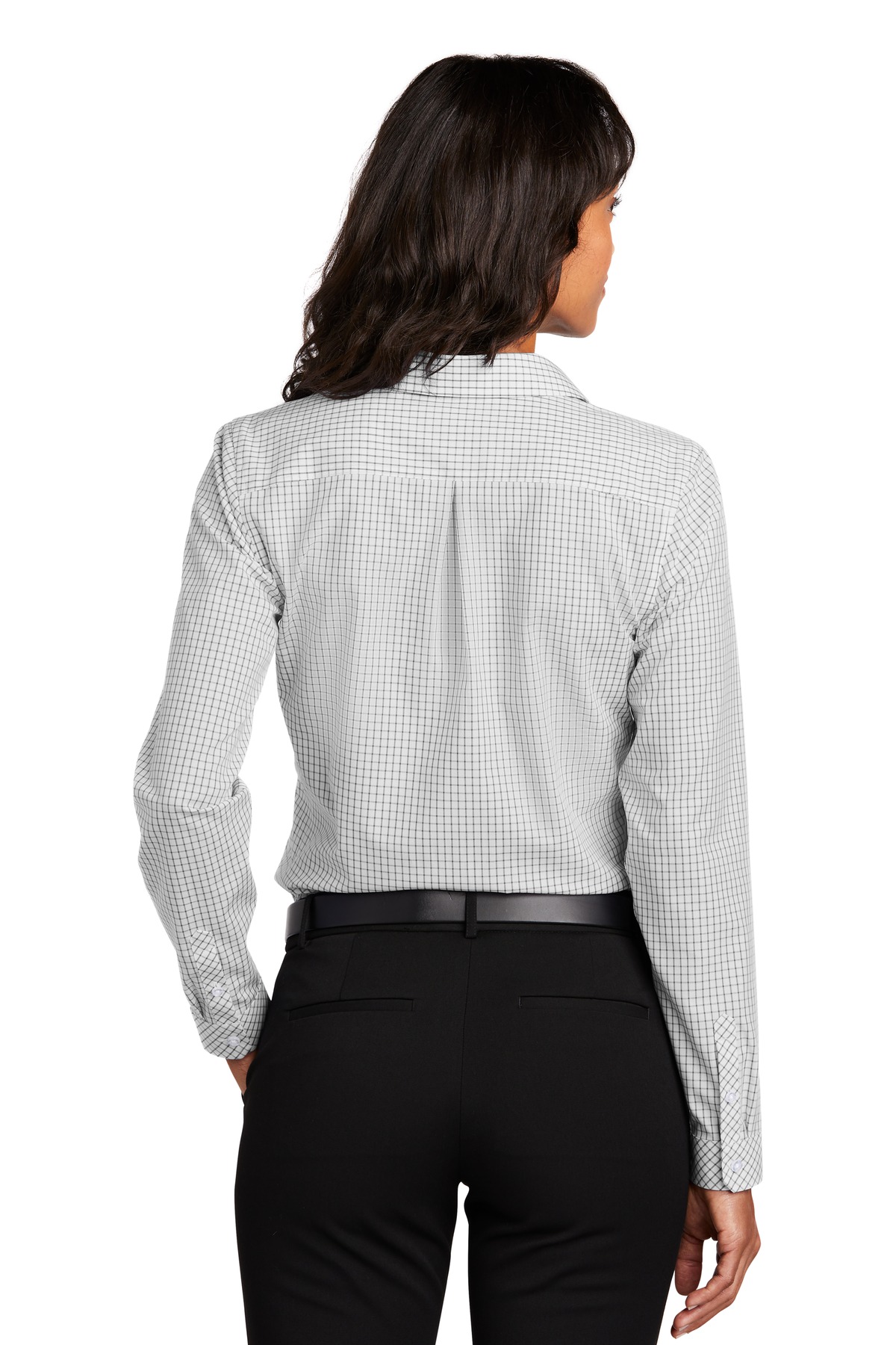 RH86 Red House Ladies Open Ground Check Non-Iron Shirt - Back Image