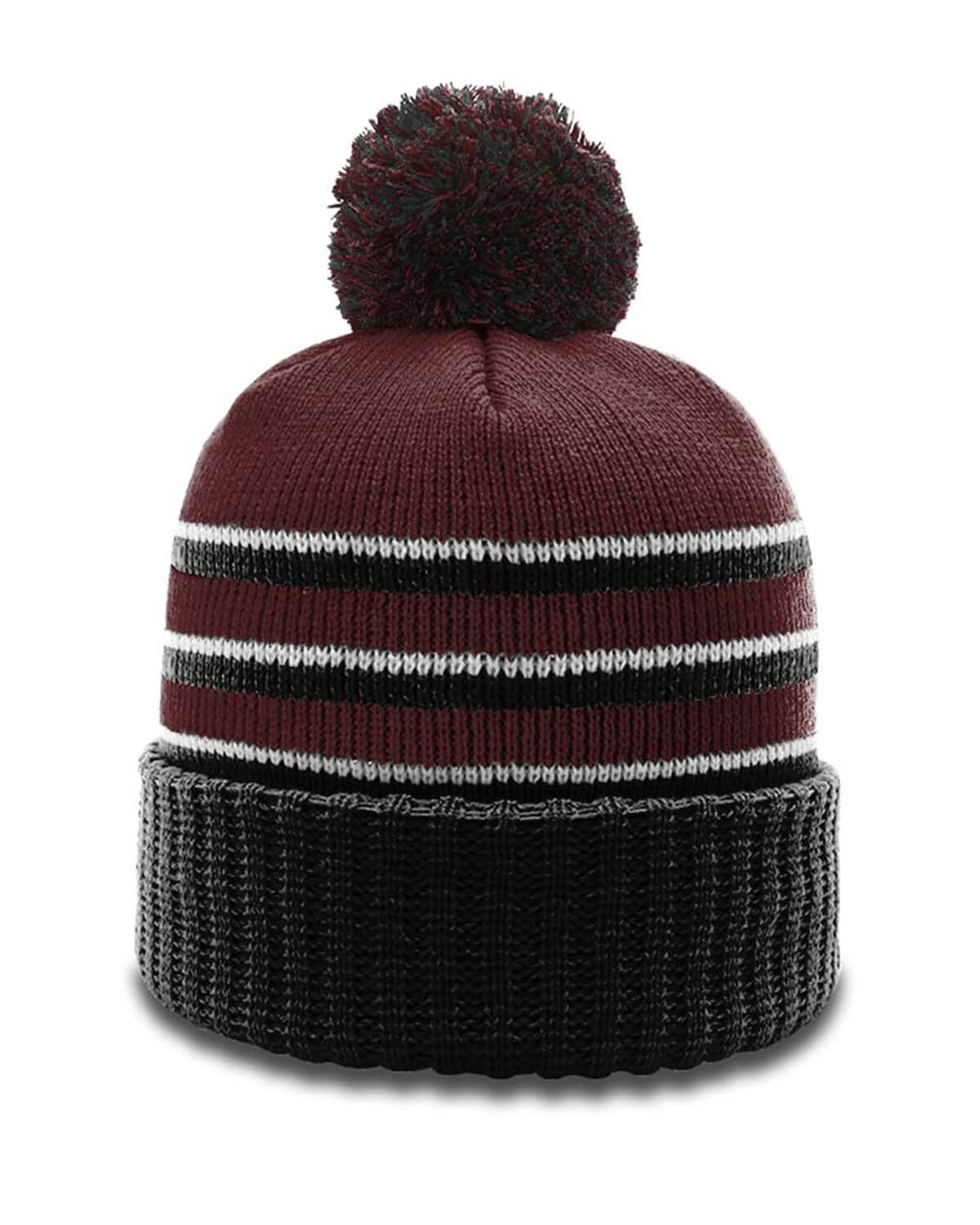 134 Richardson Stripe Pom Cuffed Beanie 134 Richardson Stripe Pom Cuffed Beanie