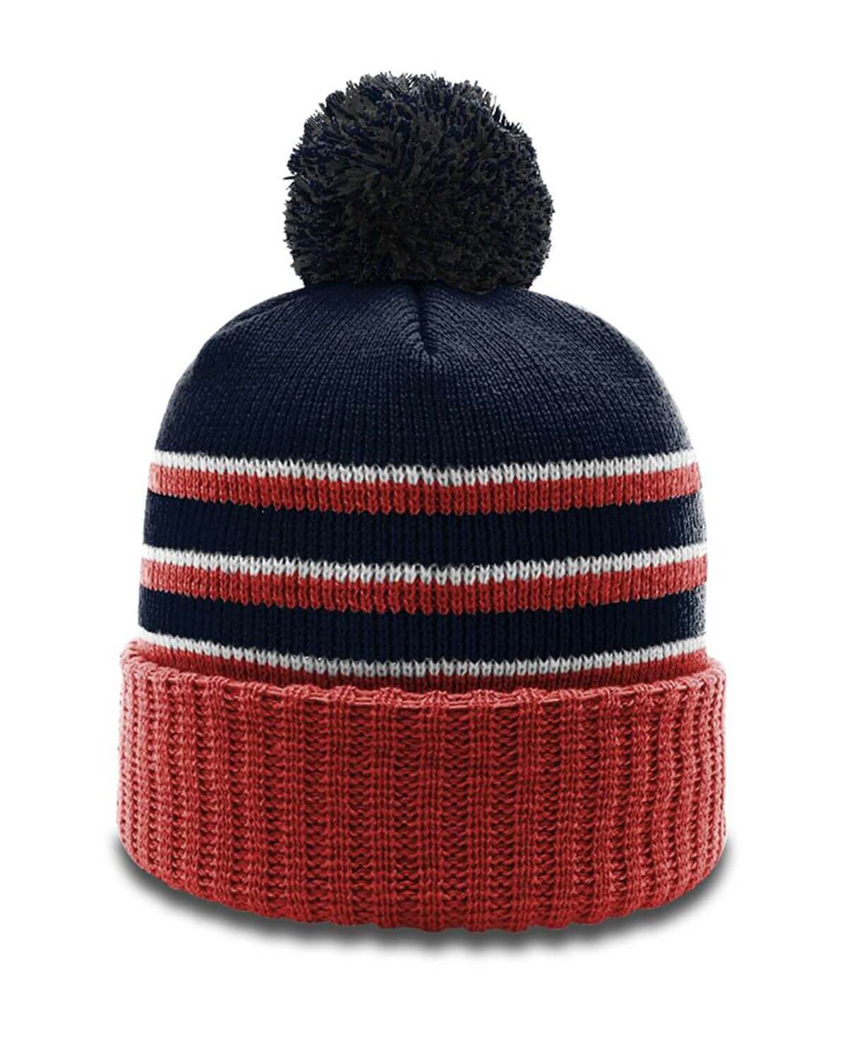 134 Richardson Stripe Pom Cuffed Beanie 134 Richardson Stripe Pom Cuffed Beanie
