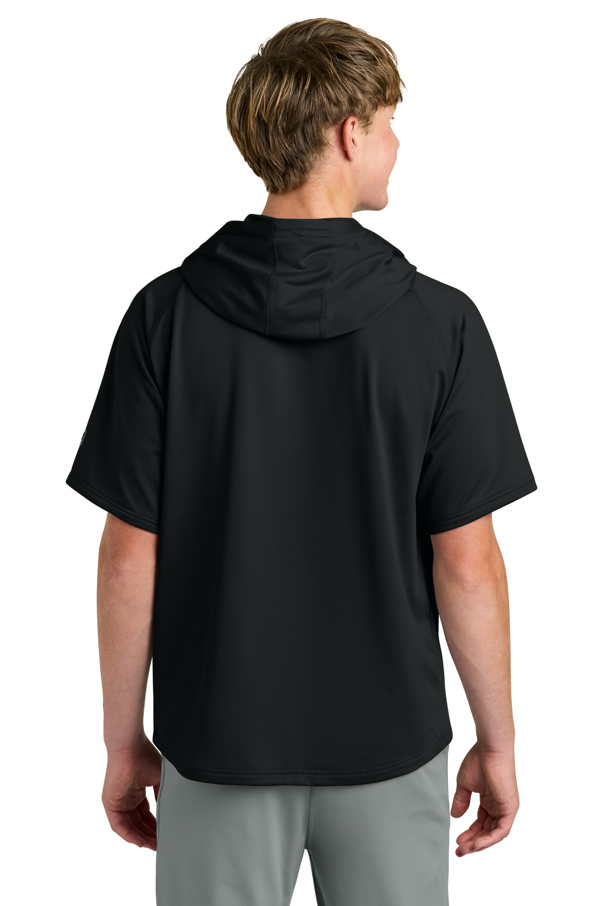 RA7200SSH Richardson Charge Performance Fleece Short Sleeve Hoodie - Back Image