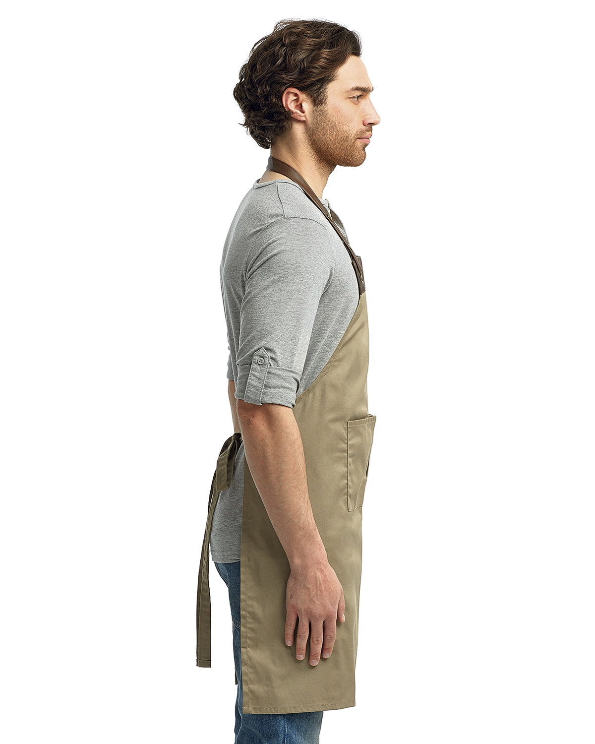 RP123 Artisan Collection by Reprime Espresso Bib Apron - Siide Image