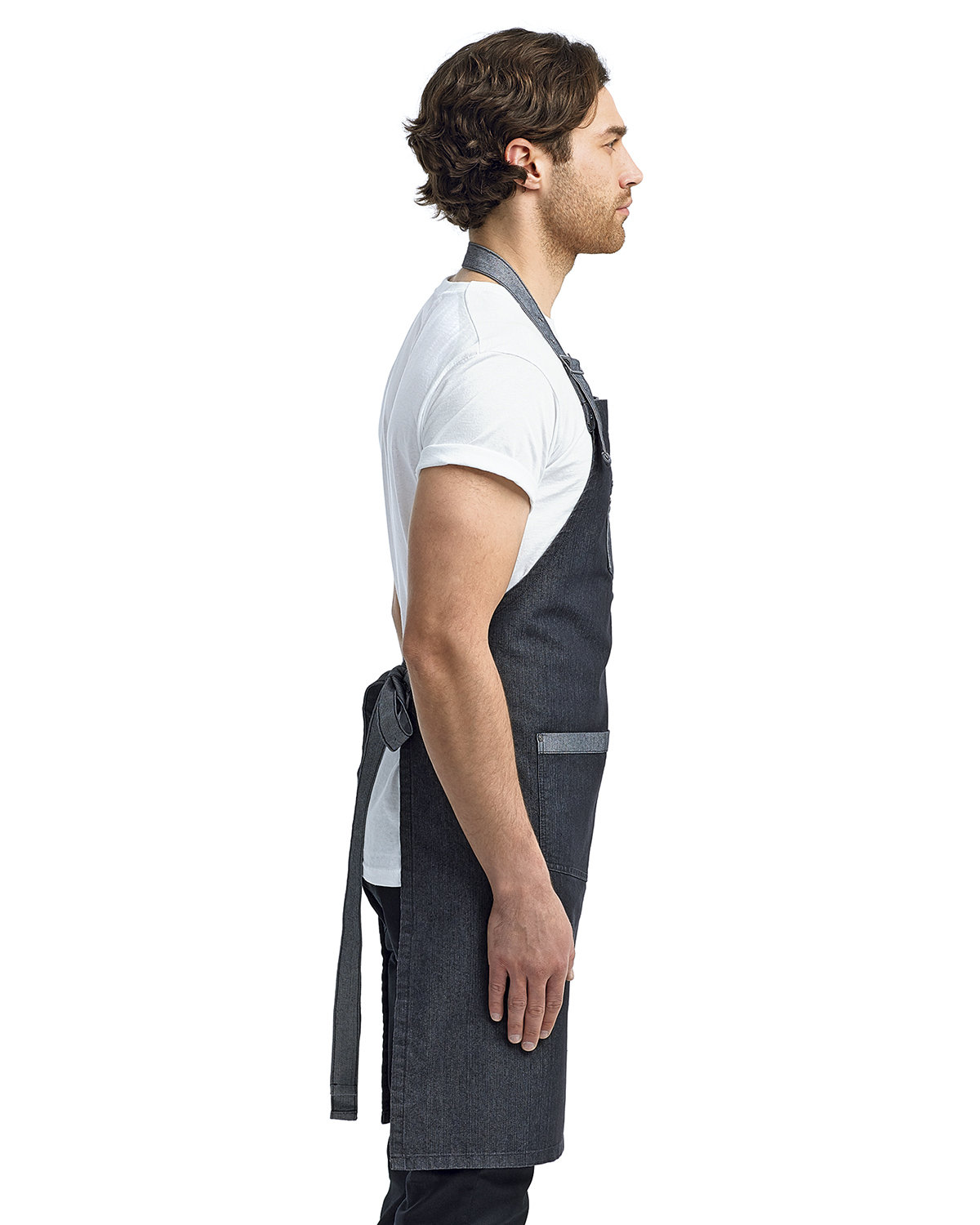RP127 Artisan Collection by Reprime Unisex Domain Contrast Denim Bib Apron RP127 Artisan Collection by Reprime Unisex Domain Contrast Denim Bib Apron - Siide Image