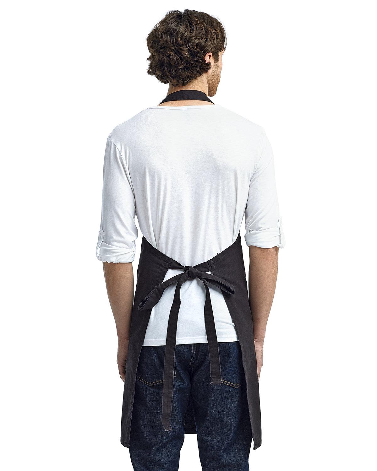 RP130 Artisan Collection by Reprime Unisex Calibre Heavy Cotton Canvas Bib Apron - Back Image