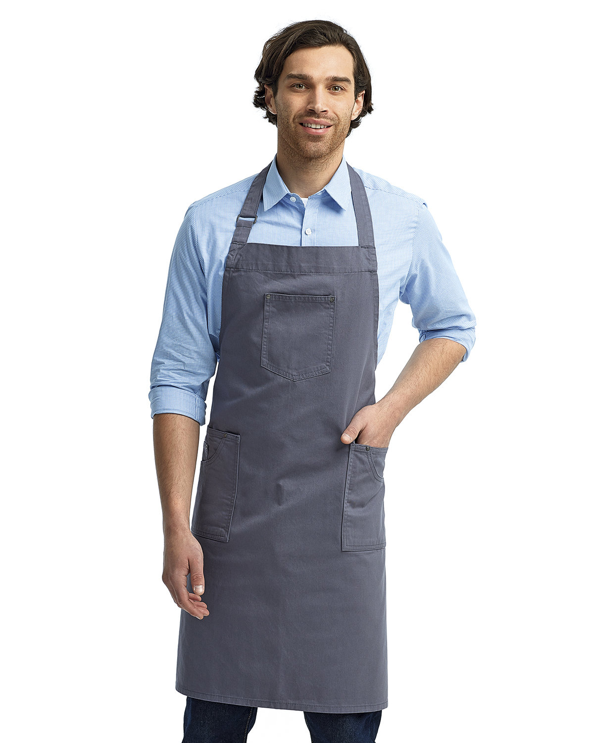 RP132 Artisan Collection by Reprime Unisex Cotton Chino Bib Apron RP132 Artisan Collection by Reprime Unisex Cotton Chino Bib Apron