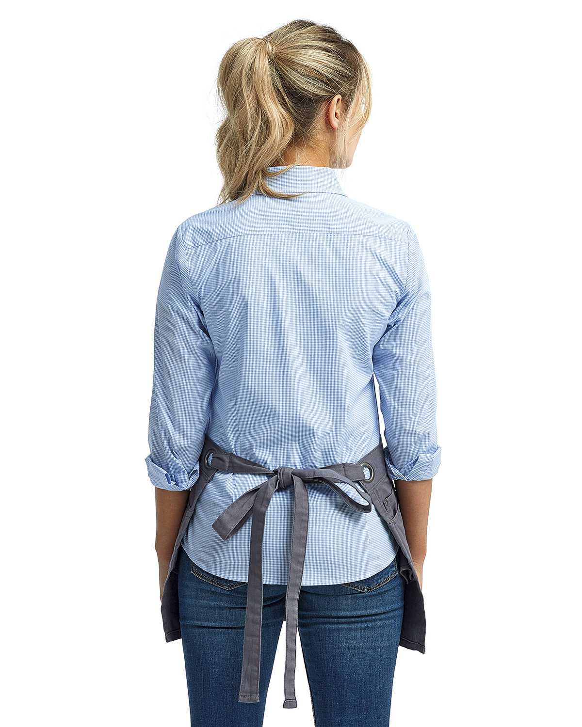 RP133 Artisan Collection by Reprime Unisex Cotton Chino Waist Apron - Back Image