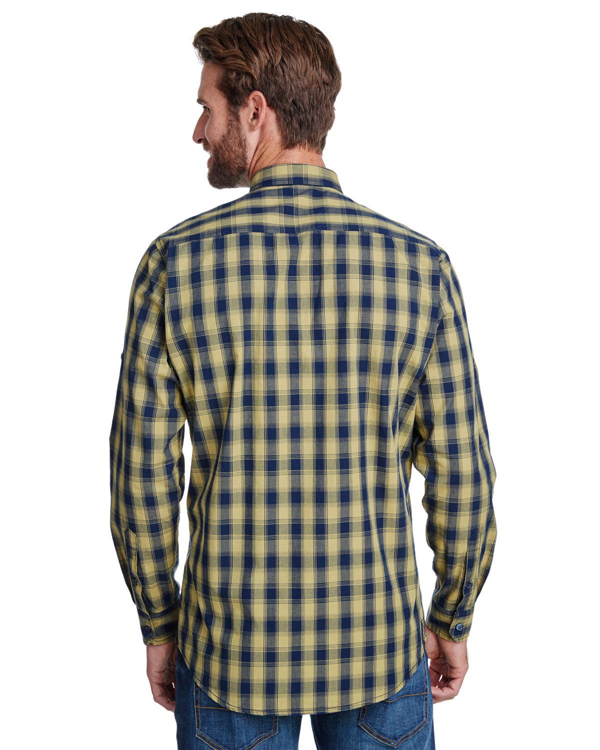 RP250 Artisan Collection by Reprime Mens Mulligan Check Long-Sleeve Cotton Shirt - Back Image