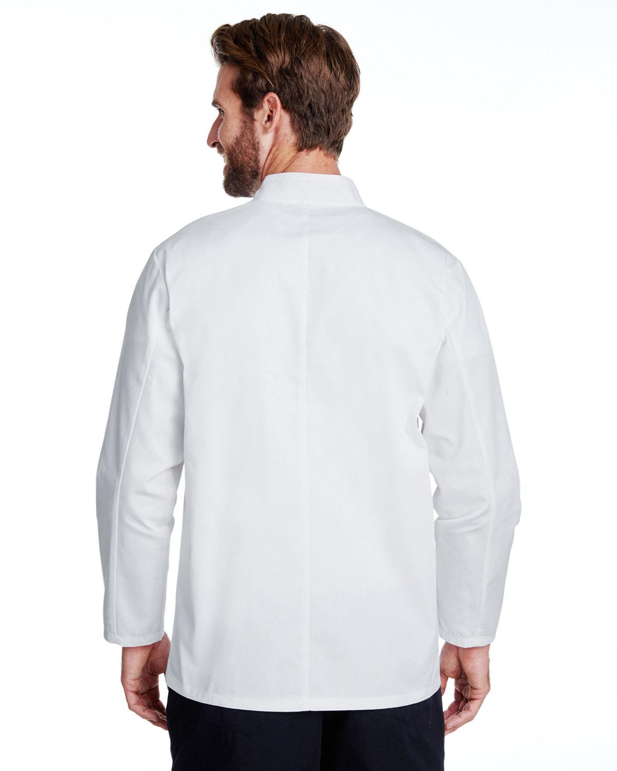 RP665 Artisan Collection by Reprime Unisex Studded Front Long-Sleeve Chefs Coat - Back Image