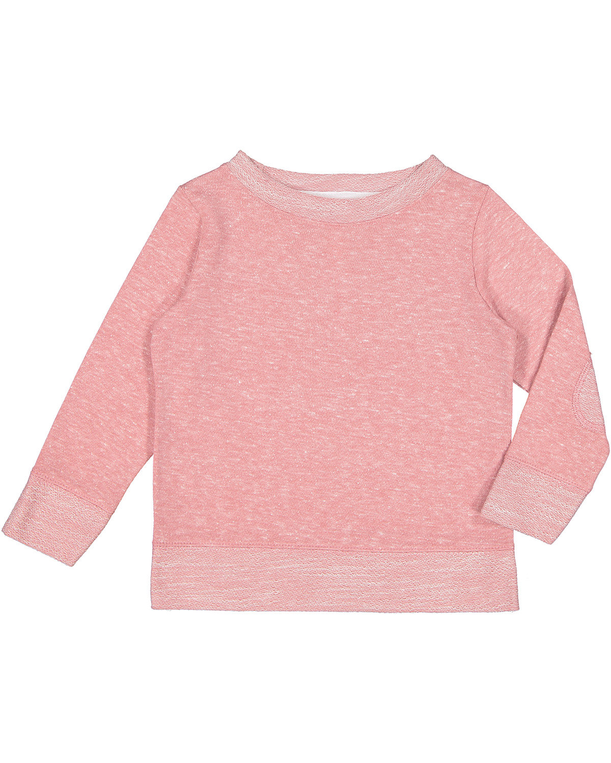 RS3379 Rabbit Skins Toddler Harborside Melange French Terry Crewneck with Elbow Patches RS3379 Rabbit Skins Toddler Harborside Melange French Terry Crewneck with Elbow Patches