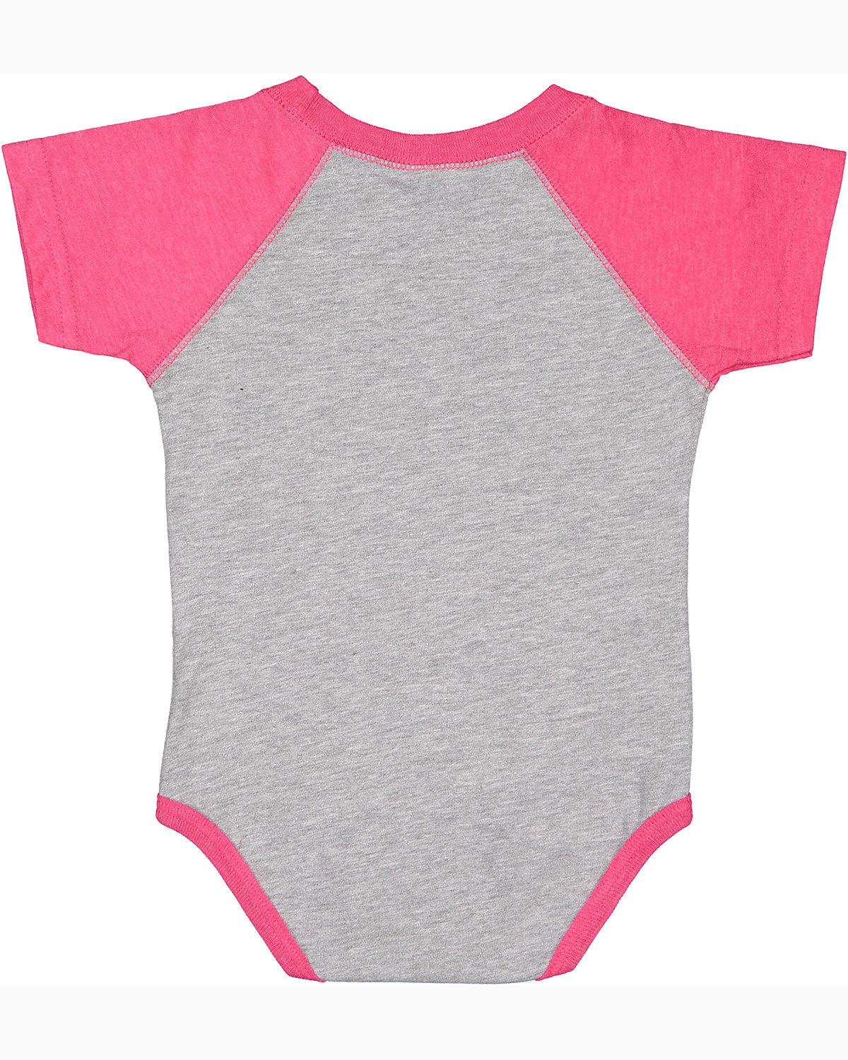 RS4430 Rabbit Skins Infant Baseball Fine Jersey Bodysuit. - Back Image
