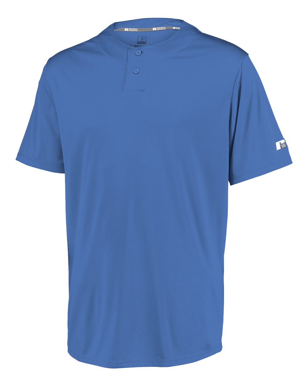 3R7X2M Russell Athletic Performance Two-Button Solid Jersey