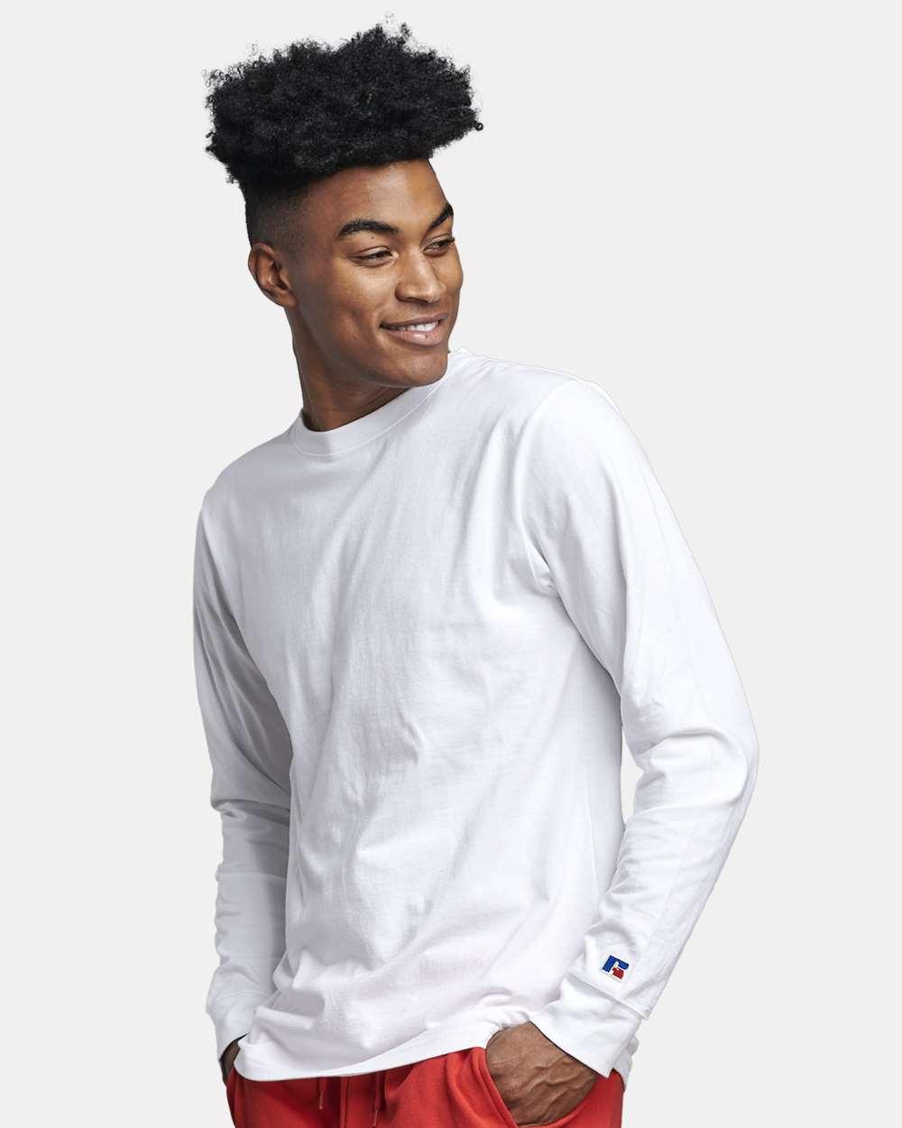 600LRUS Russell Athletic Unisex Cotton Classic Long-Sleeve T-Shirt - Siide Image