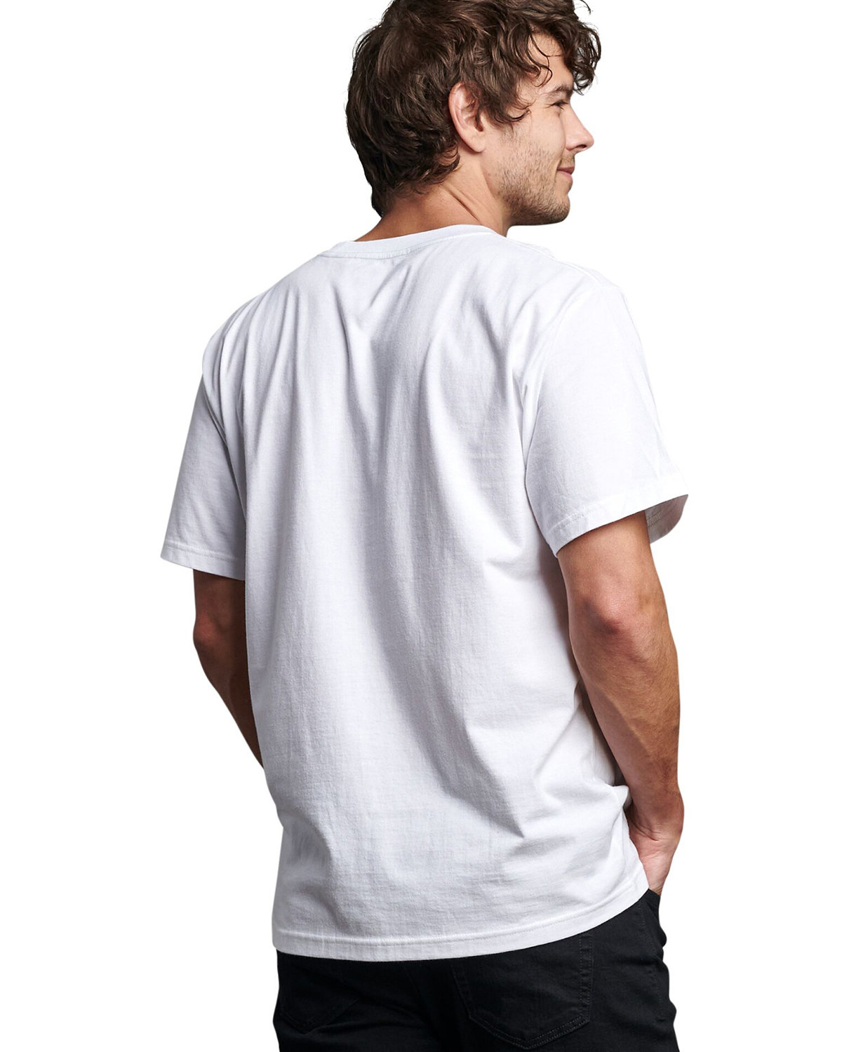 600MRUS Russell Athletic Unisex Cotton Classic T-Shirt - Back Image