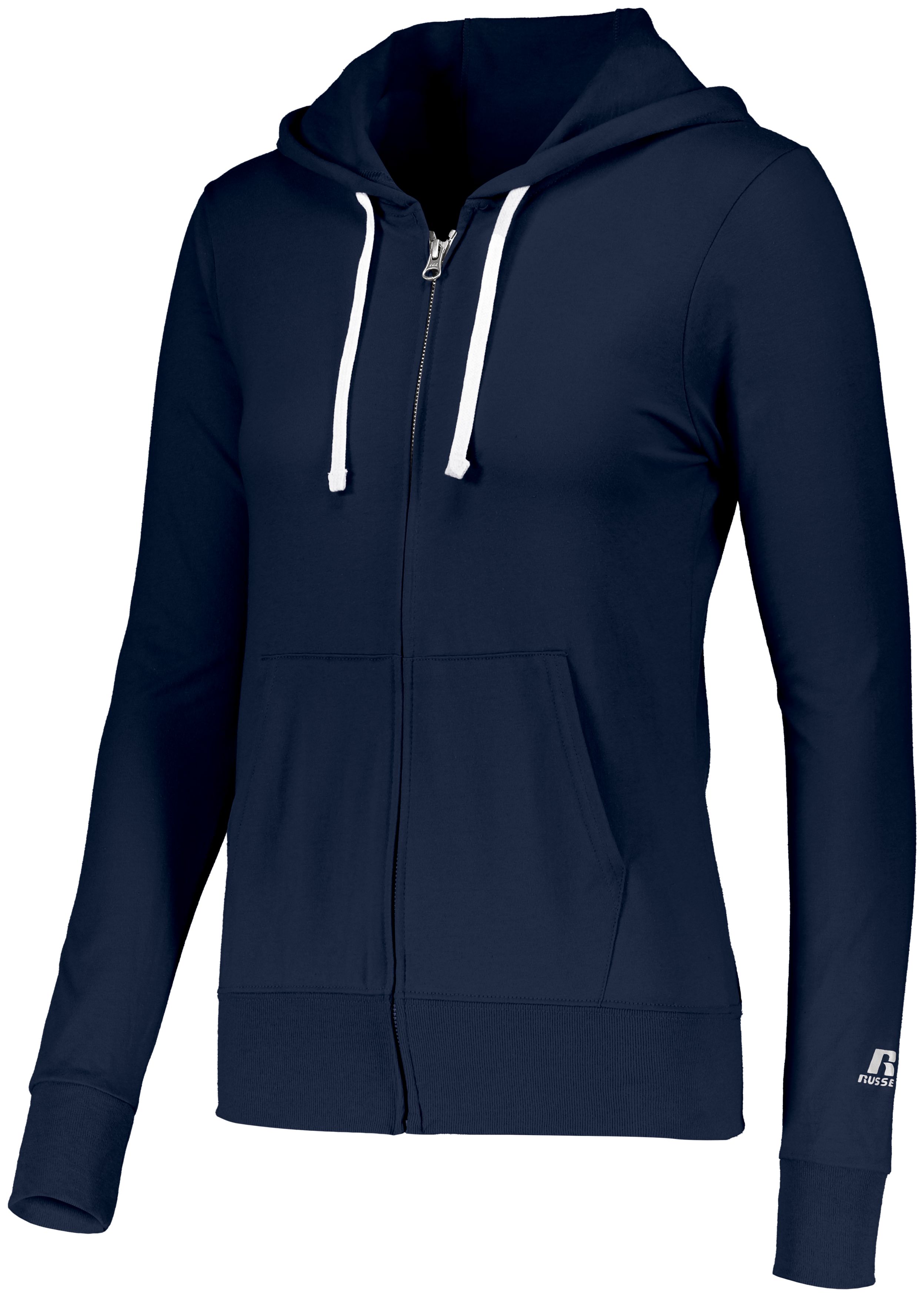 64ZTTX Russell Athletic Womens Essential Jersey Full-Zip Hoodie - Back Image