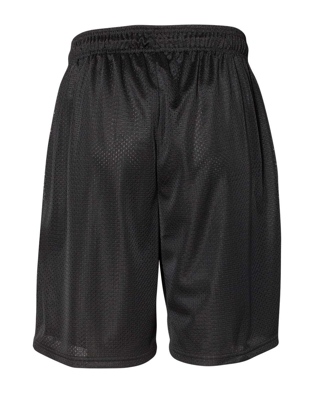 651AFM Russell Athletic Mesh Shorts With Pockets - Back Image