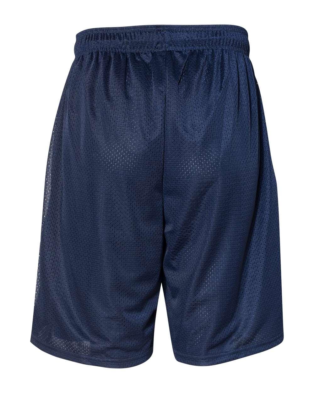 651AFM Russell Athletic Mesh Shorts With Pockets - Back Image