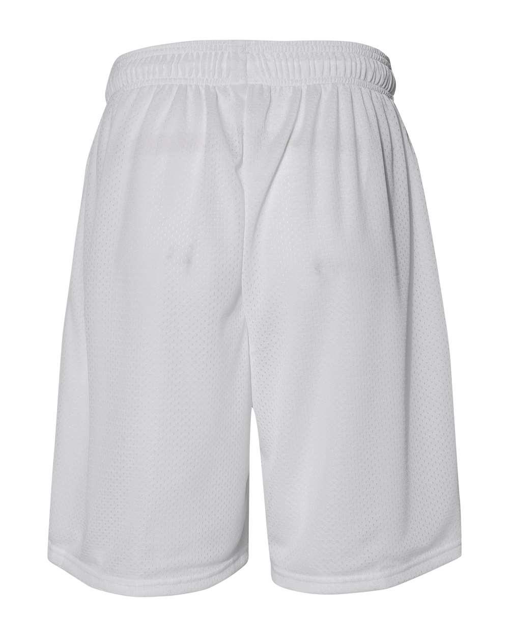 651AFM Russell Athletic Mesh Shorts With Pockets - Back Image