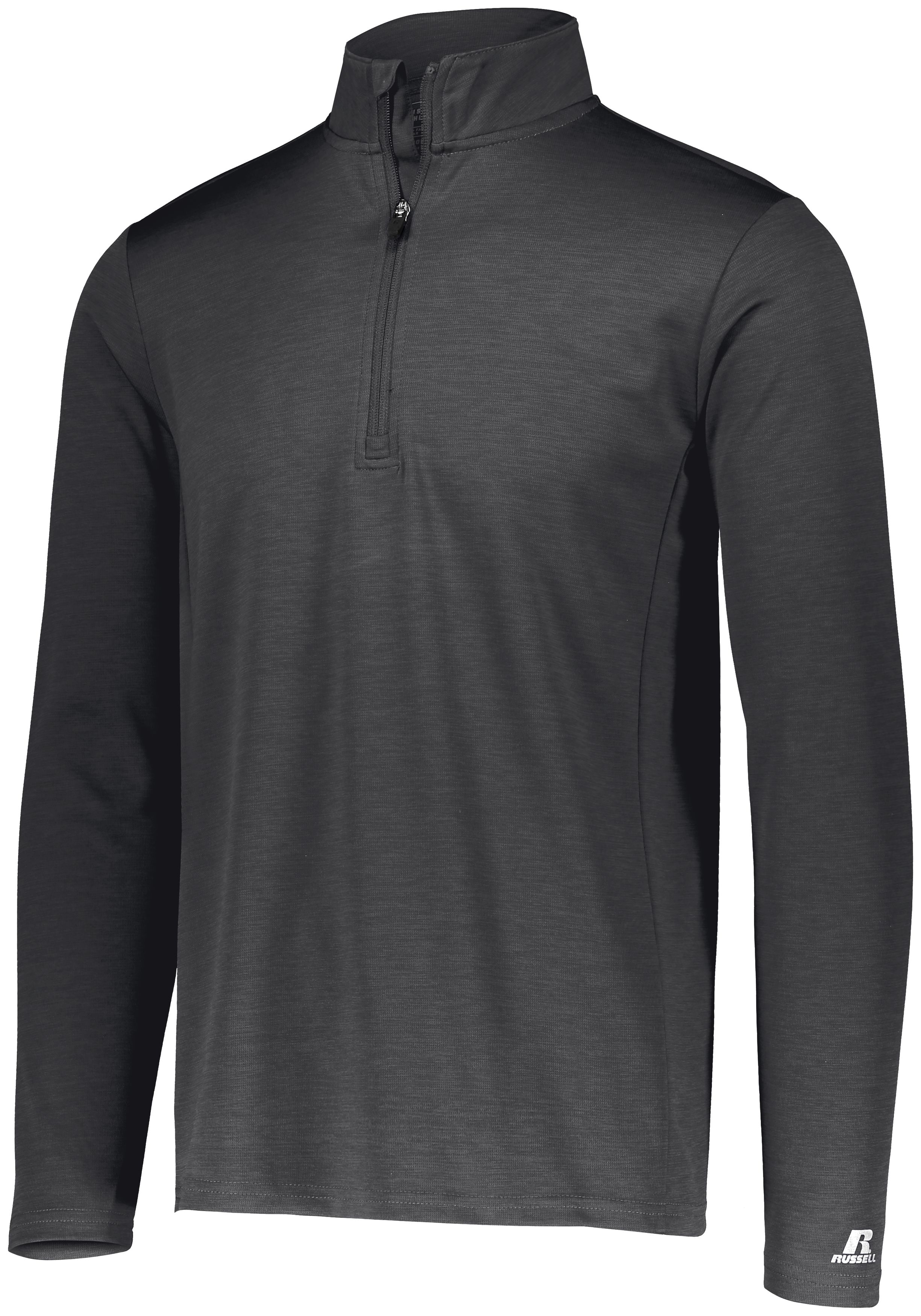QZ7EAM Russell Athletic Striated Quarter-Zip Pullover