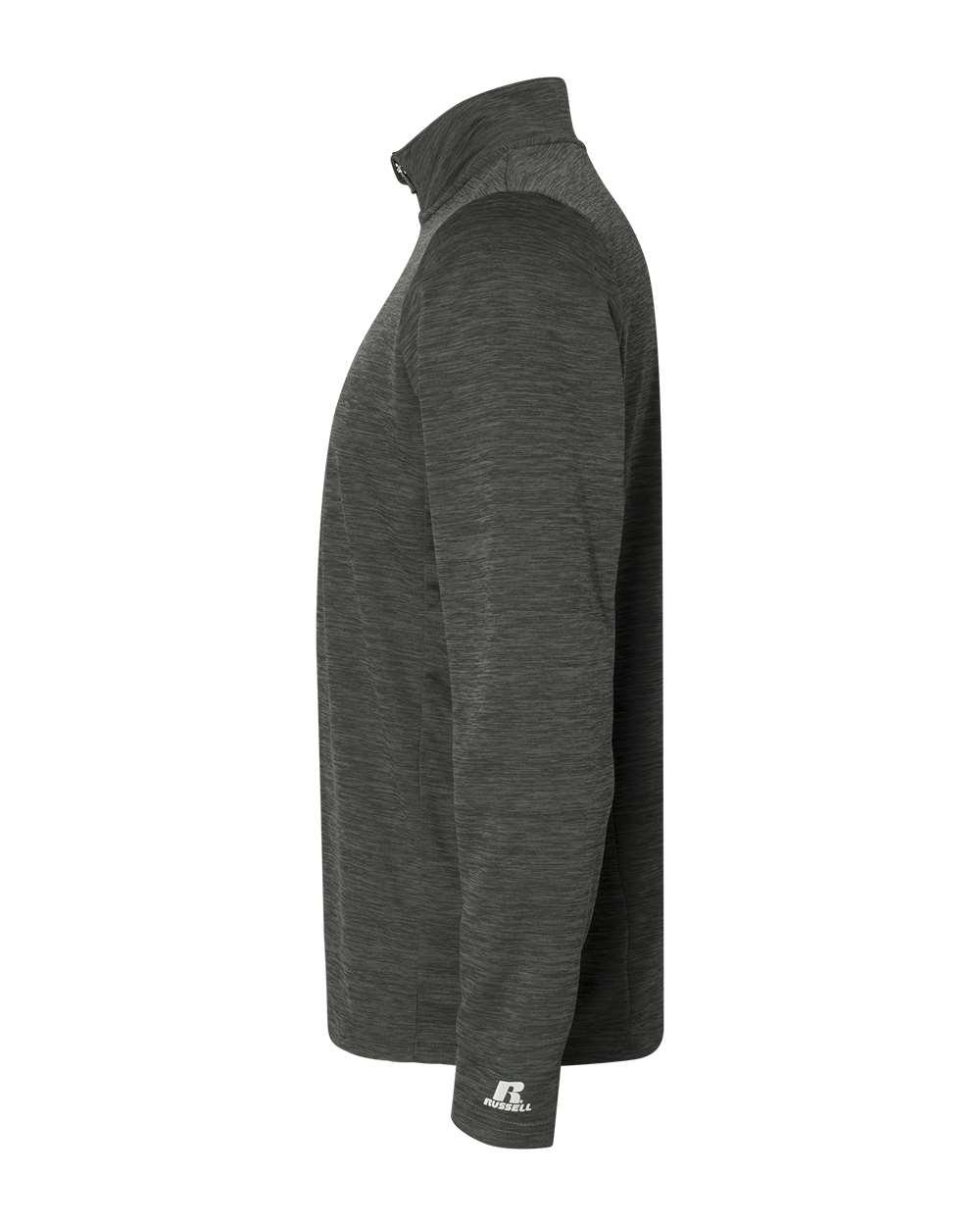 QZ7EAM Russell Athletic Striated Quarter-Zip Pullover - Siide Image