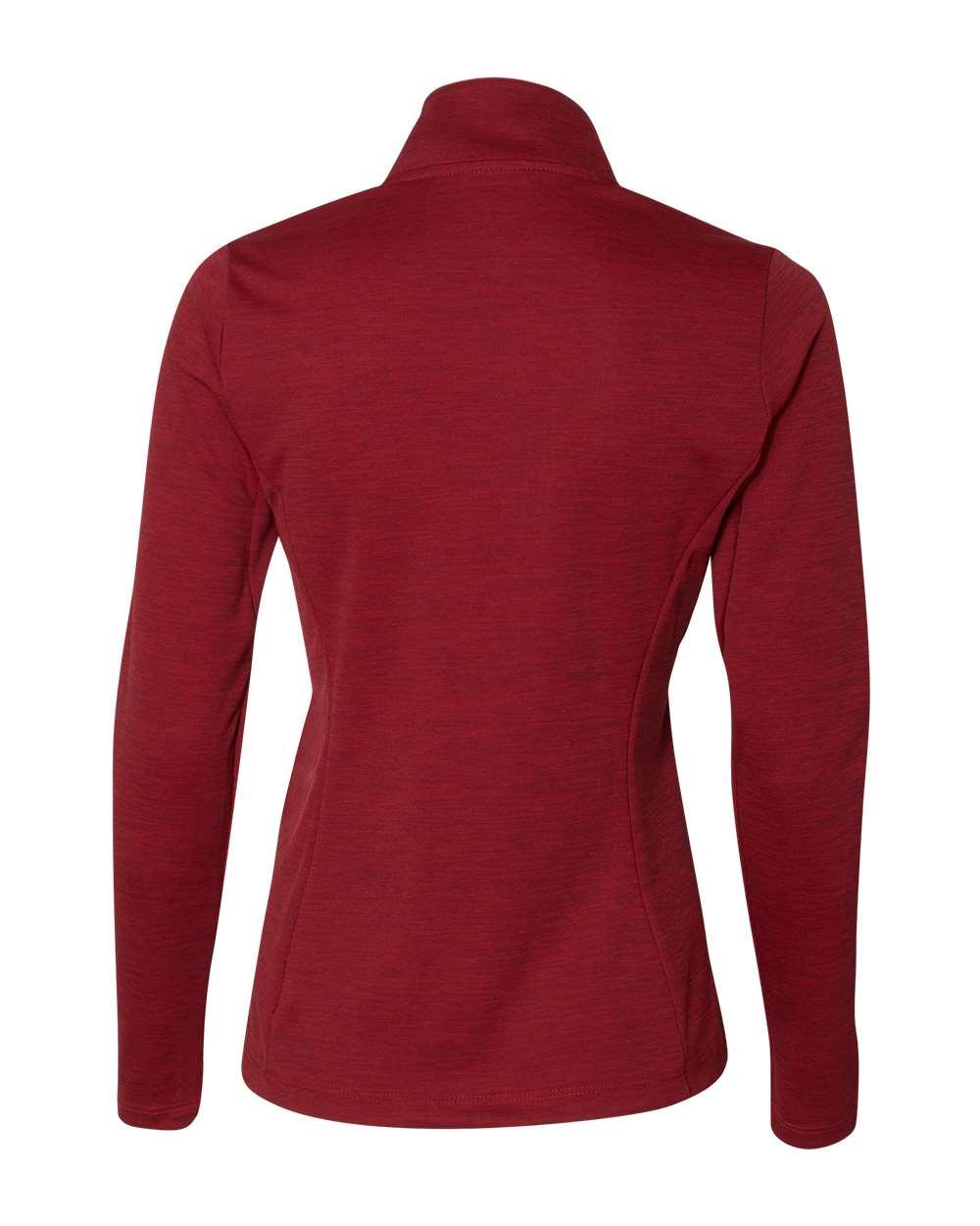 QZ7EAX Russell Athletic Womens Striated Quarter-Zip Pullover - Back Image
