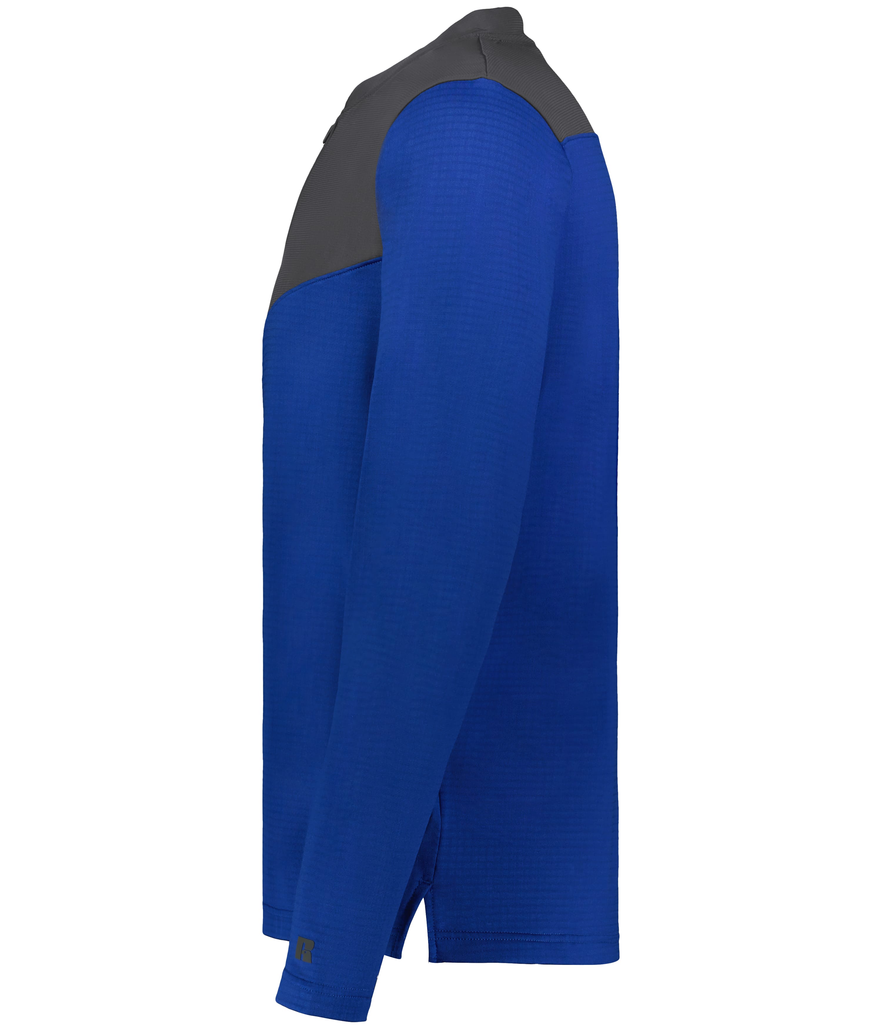 R03GKM Russell Athletic Unisex Sideline Grid Fleece Quarter-Zip Pullover R03GKM Russell Athletic Unisex Sideline Grid Fleece Quarter-Zip Pullover - Siide Image
