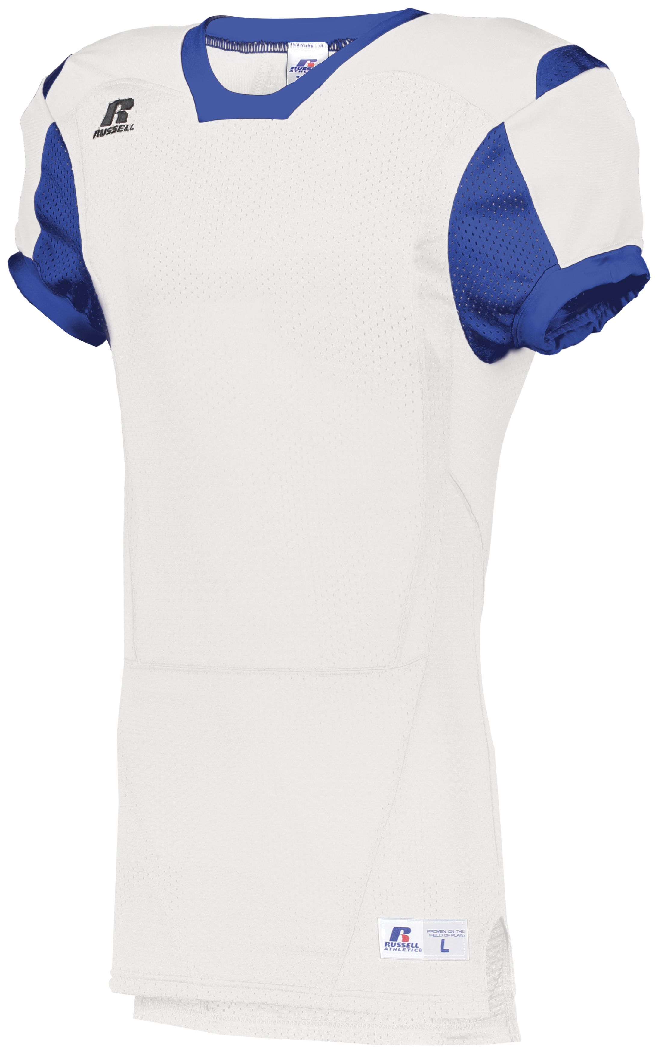 S67AZW Russell Athletic Youth Color Block Game Jersey - Siide Image