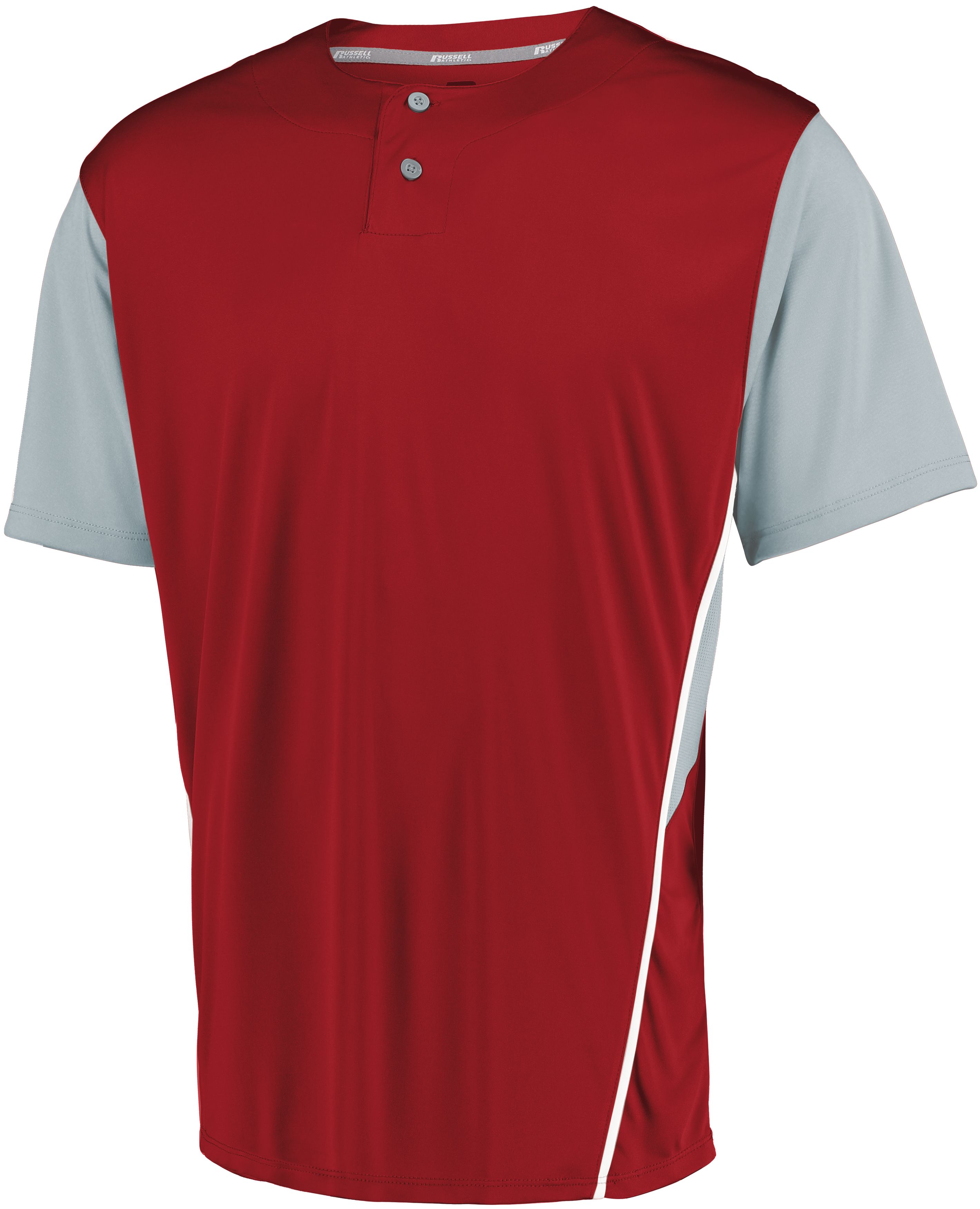 3R6X2M Russell Athletic Performance Two-Button Color Block Jersey Zoom Image