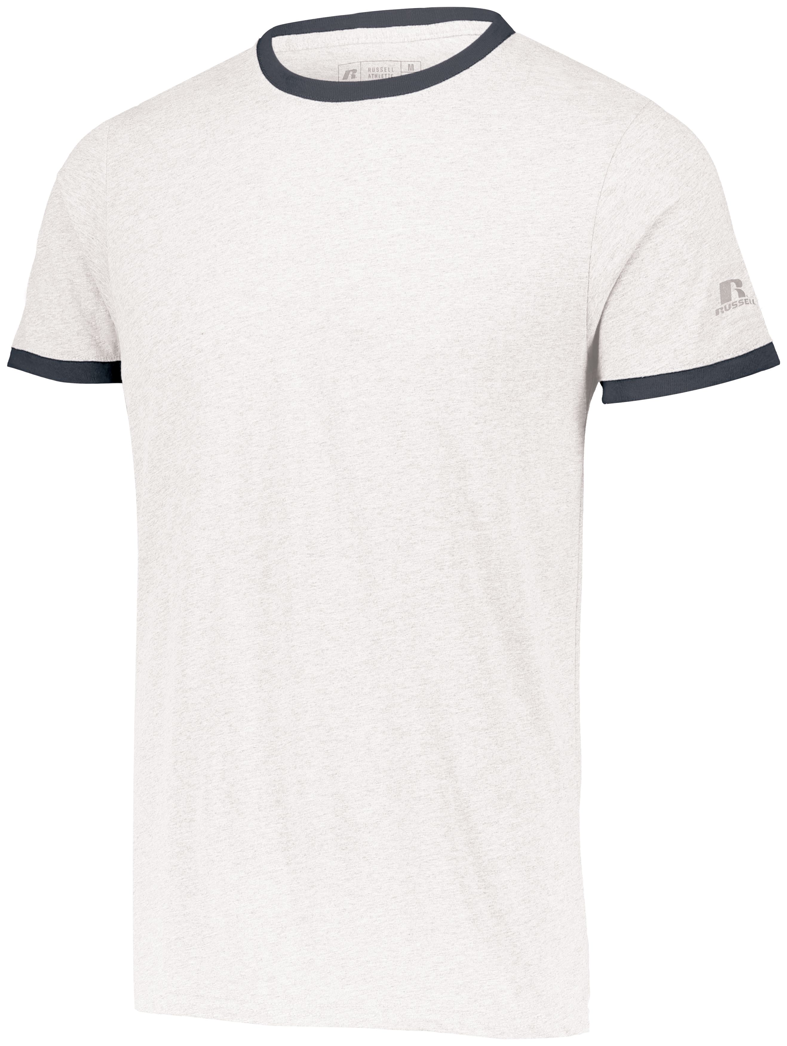 64RTTM Russell Athletic Short Sleeve Ringer T-Shirt - Back Image