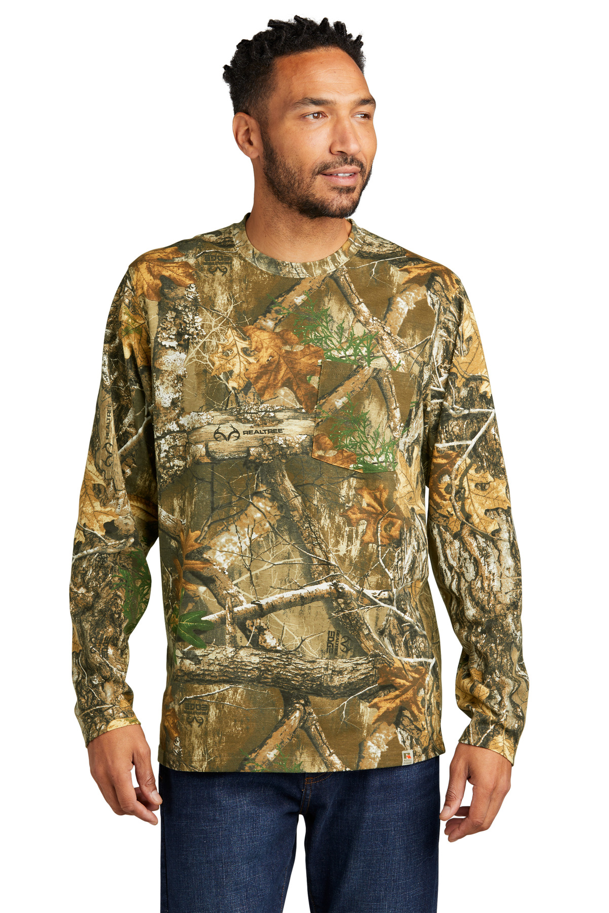 RU100LSP Russell Outdoors Realtree Long Sleeve Pocket Tee RU100LSP Russell Outdoors Realtree Long Sleeve Pocket Tee