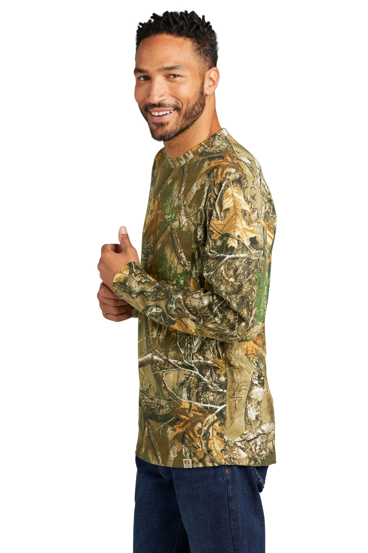 RU100LSP Russell Outdoors  Realtree Long Sleeve Pocket Tee - Siide Image