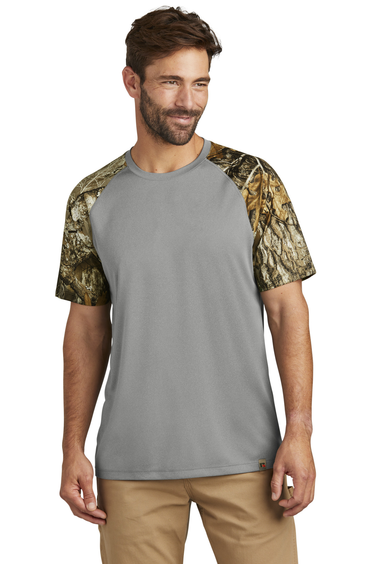 RU151 Russell Outdoors Realtree Colorblock Performance Tee RU151 Russell Outdoors Realtree Colorblock Performance Tee