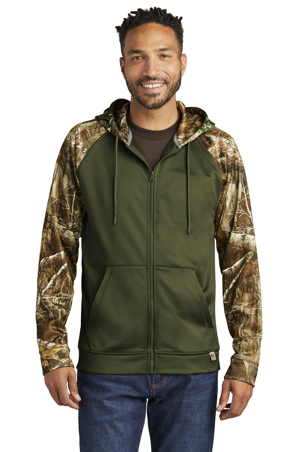 RU452 Russell Outdoors Realtree Performance Colorblock Full-Zip Hoodie Zoom Image