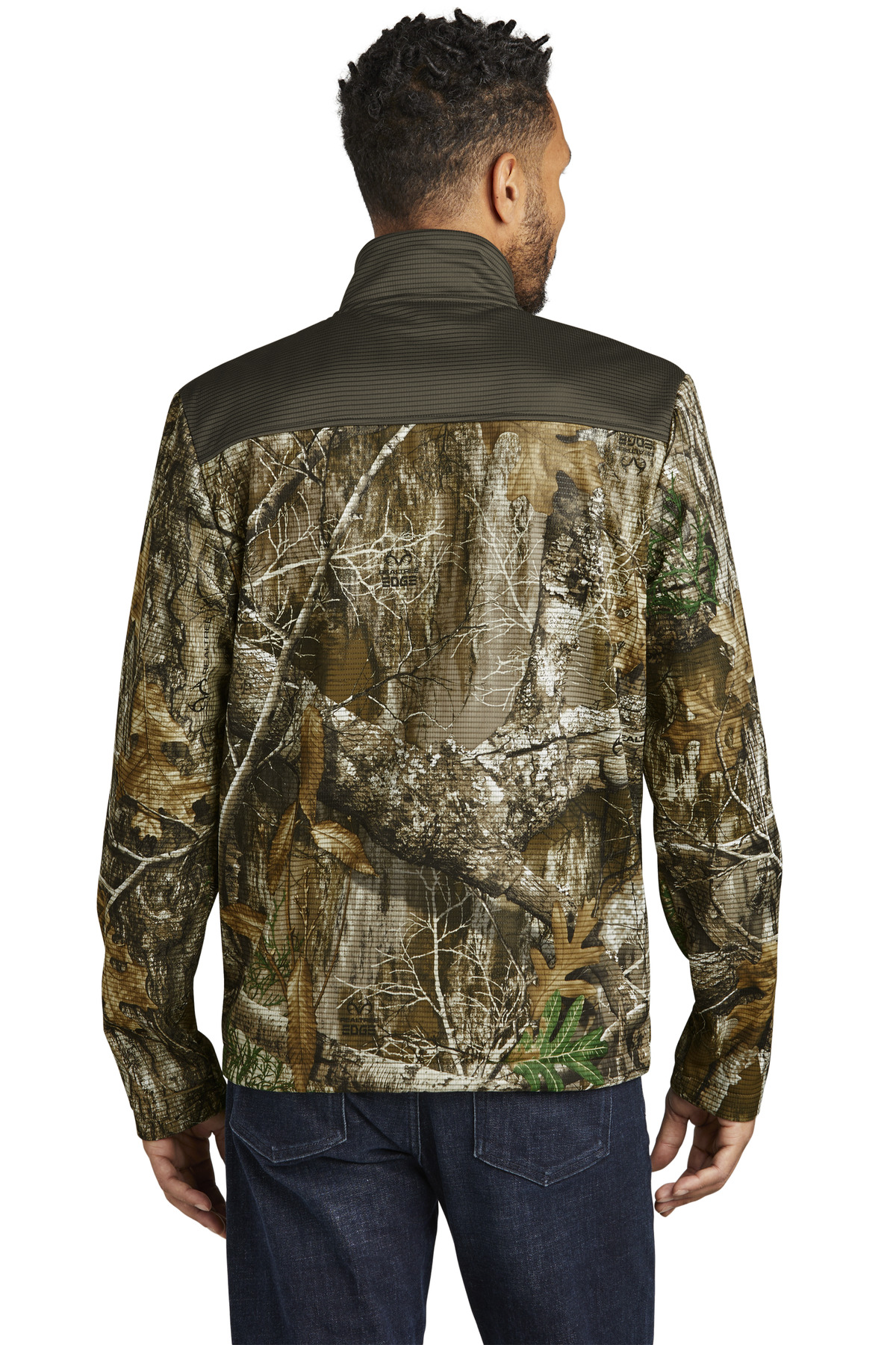 RU601 Russell Outdoors  Realtree Atlas Colorblock Soft Shell - Back Image