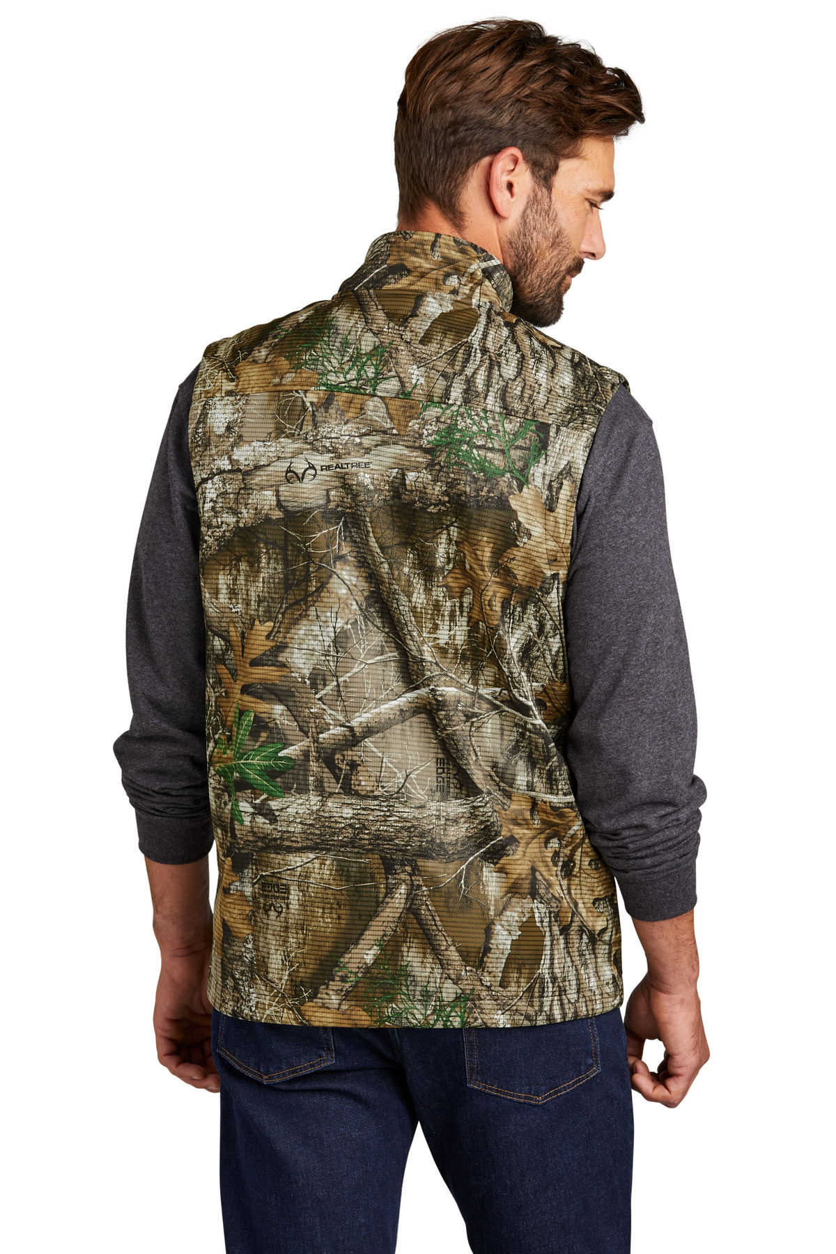 RU603 Russell Outdoors  Realtree Atlas Soft Shell Vest - Back Image