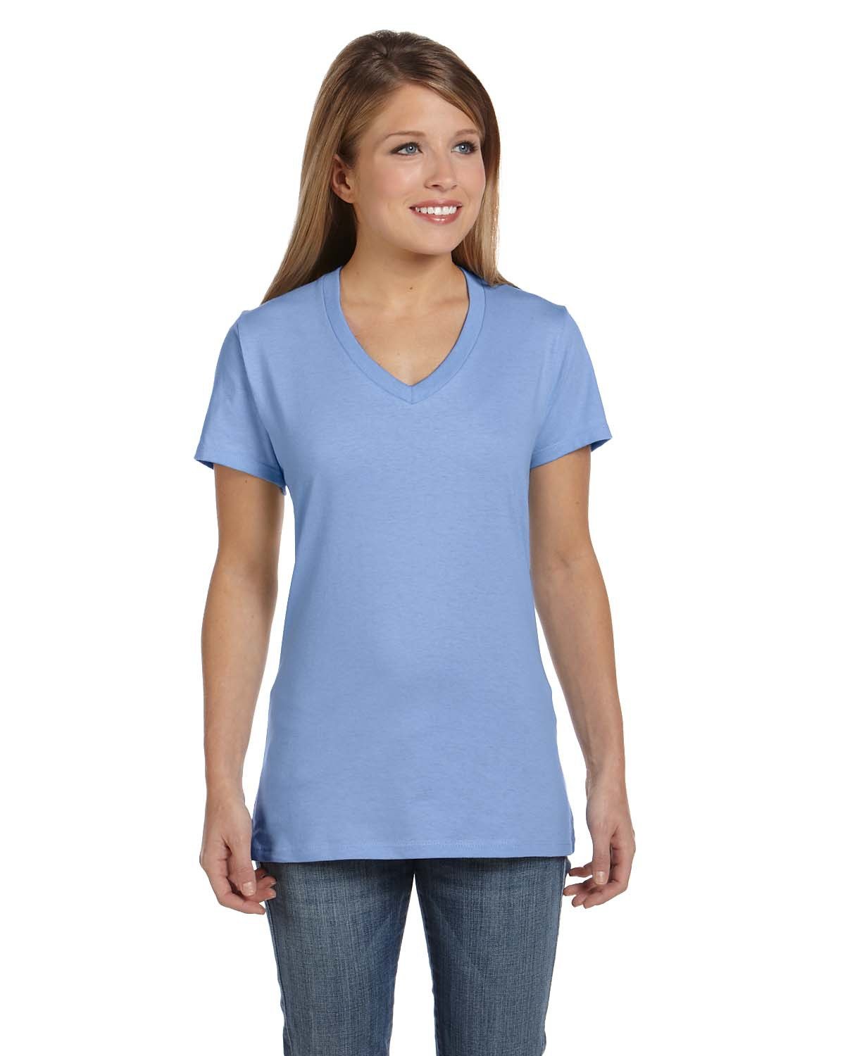 S04V Hanes Perfect-T Women’s V-Neck T-Shirt Zoom Image