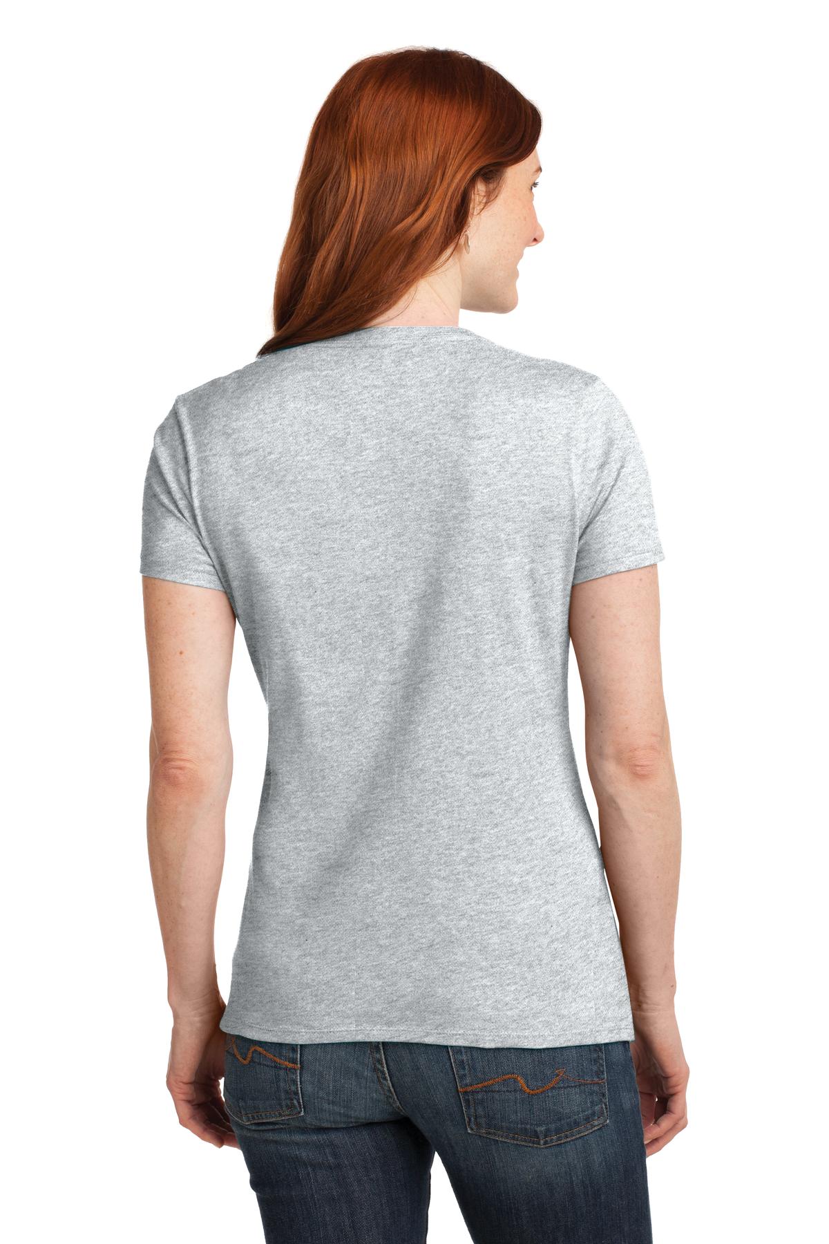 S04V Hanes Perfect-T Women’s V-Neck T-Shirt - Back Image