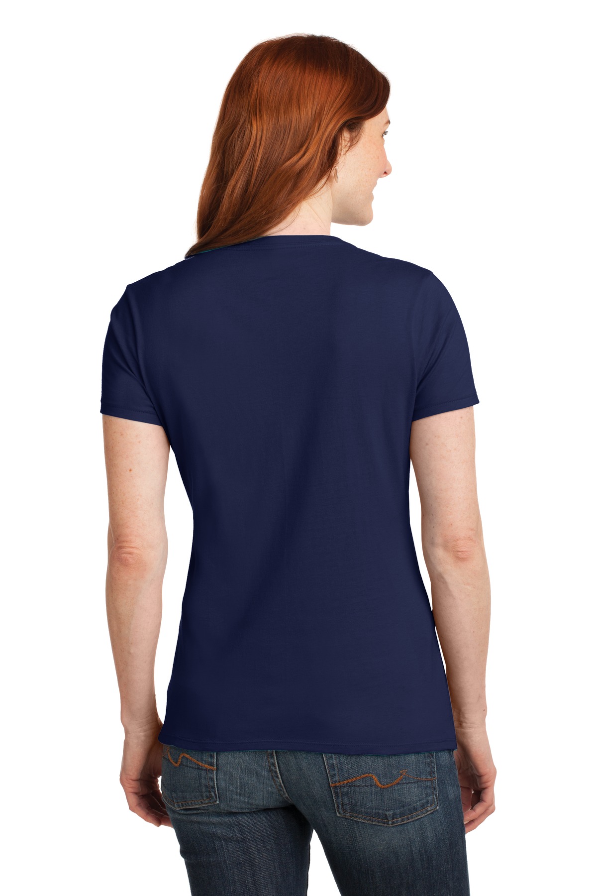 S04V Hanes Perfect-T Women’s V-Neck T-Shirt - Back Image