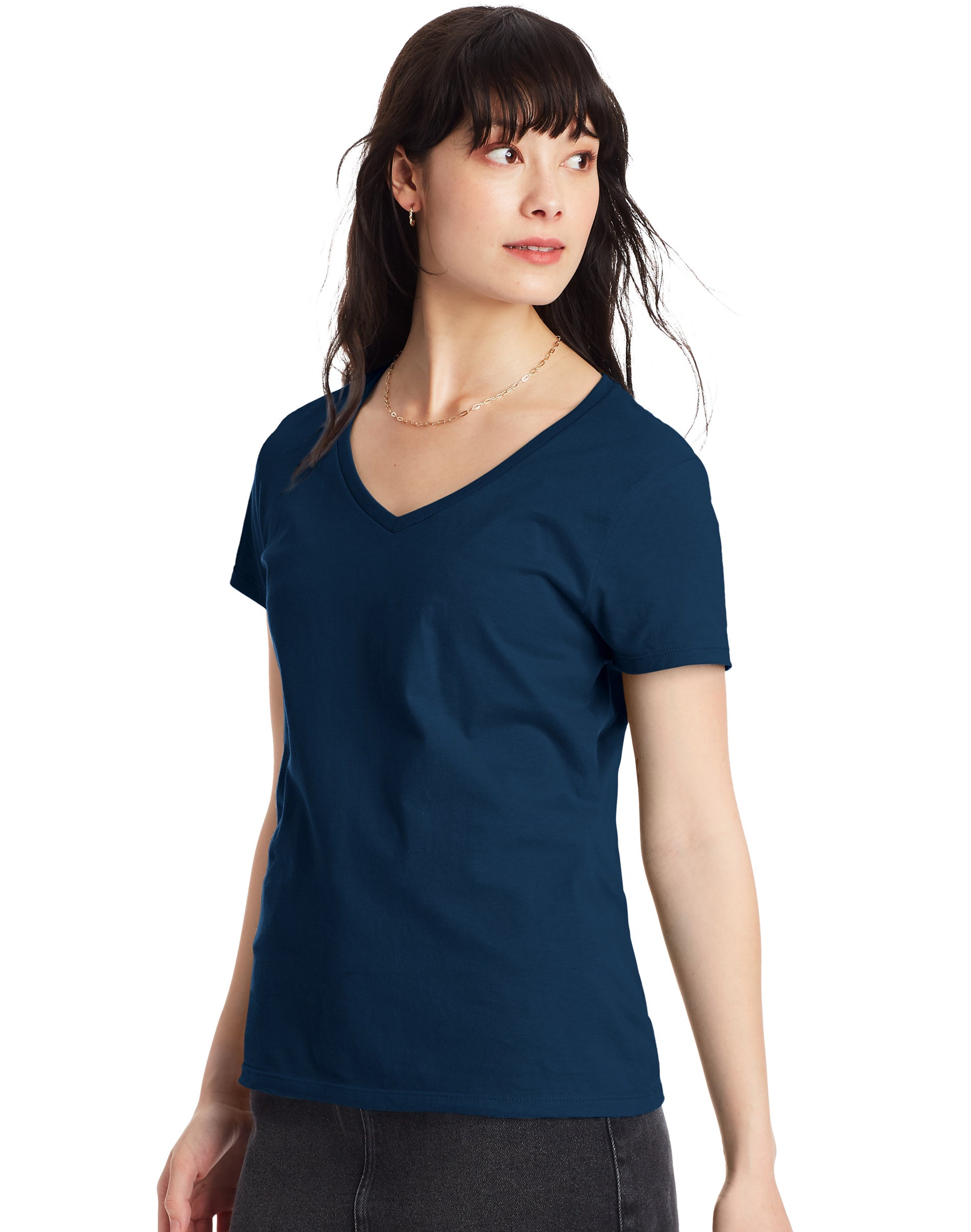 S04V Hanes Perfect-T Women’s V-Neck T-Shirt