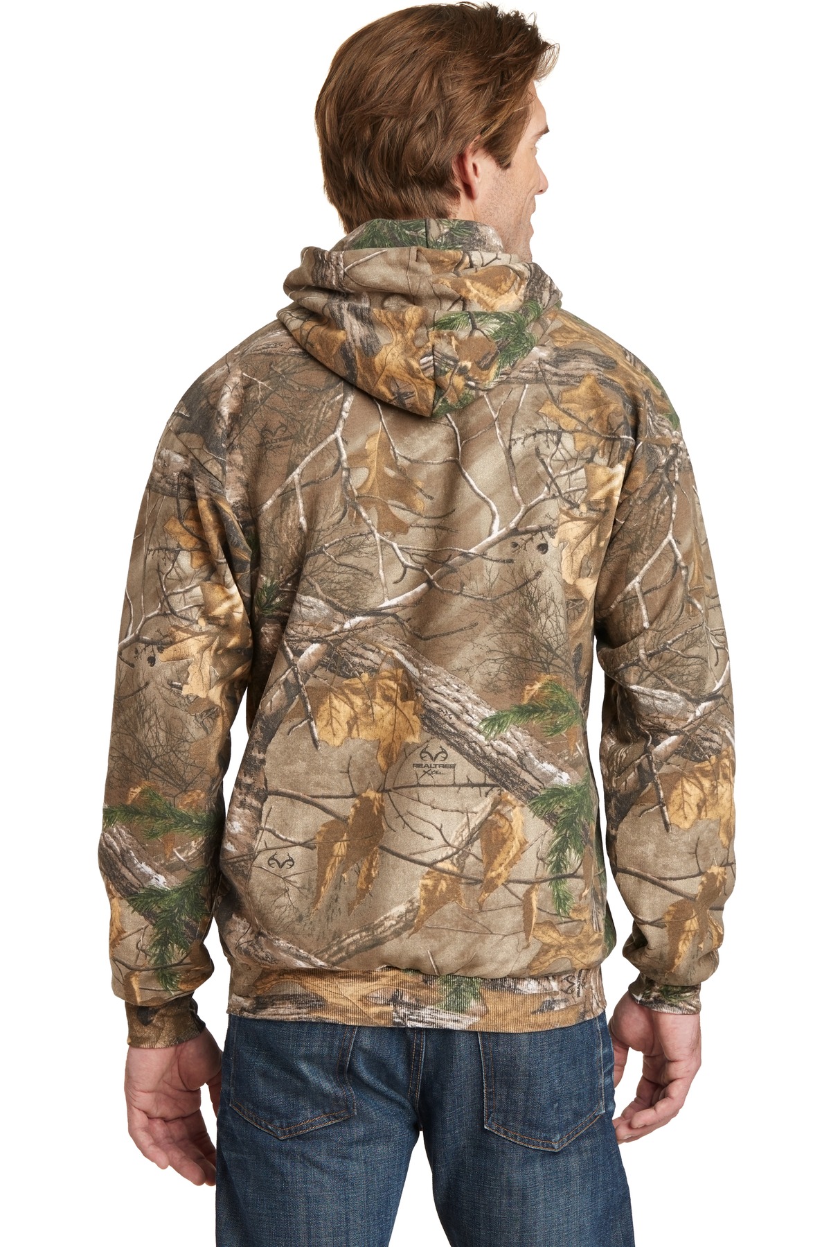 S459R Russell Outdoors &#8482; - Realtree Pullover Hooded Sweatshirt. - Back Image