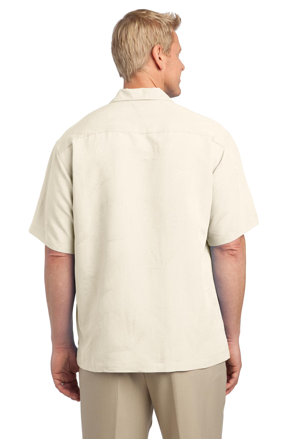 S536 Port Authority Patterned Easy Care Camp Shirt. - Back Image