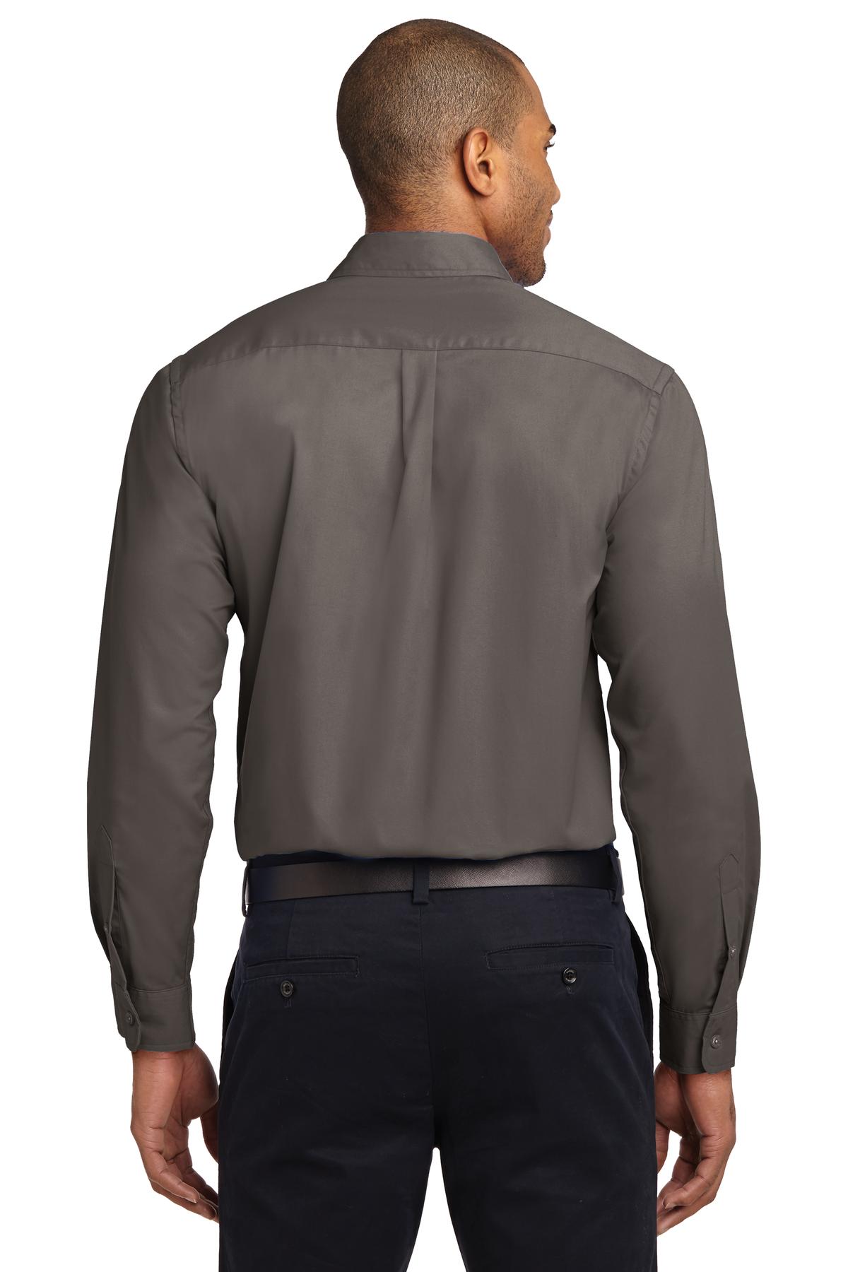 Port Authority Screen Print S608 Long Sleeve Easy Care Shirt - Back Image