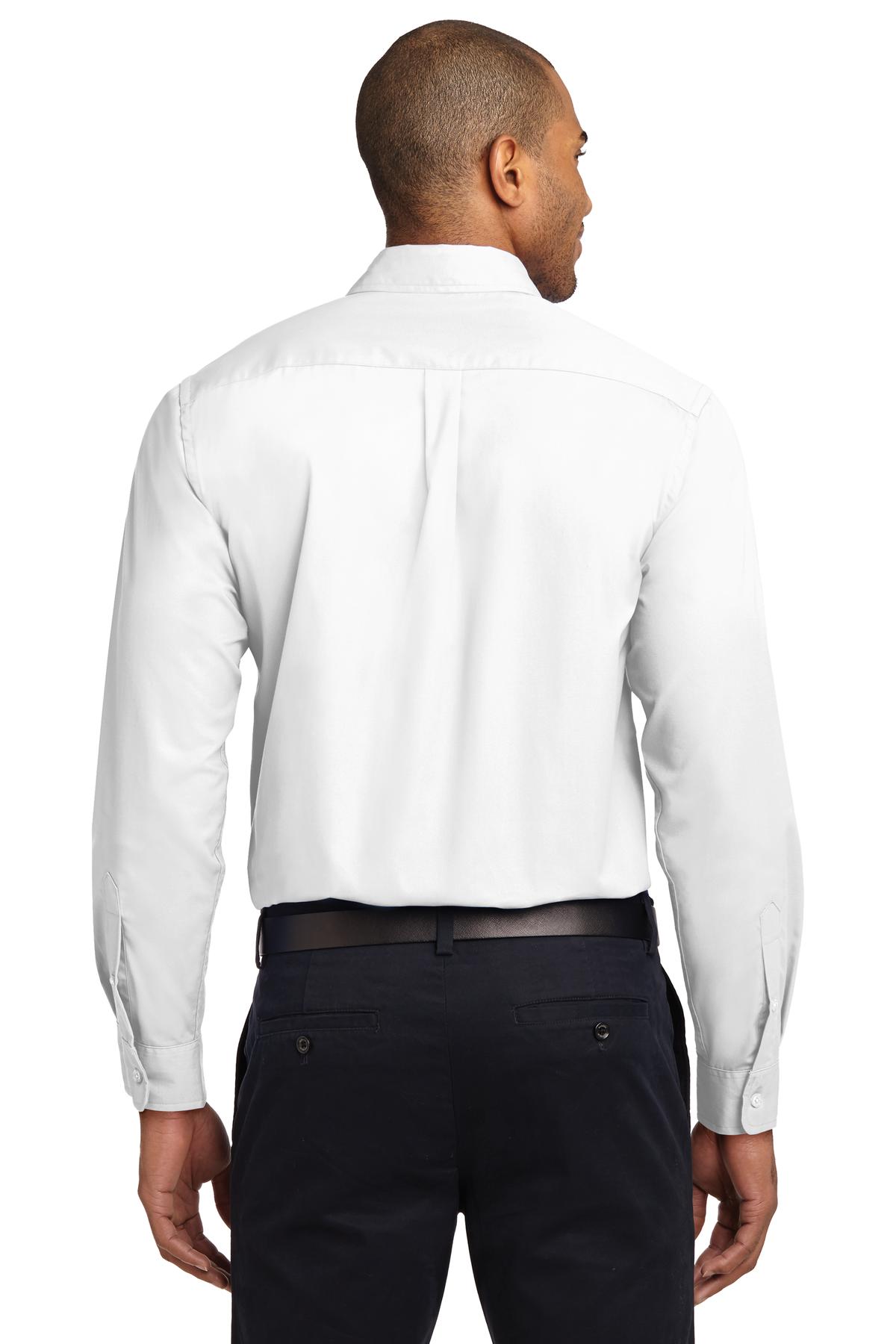 S608 Port Authority Long Sleeve Easy Care Shirt - Back Image
