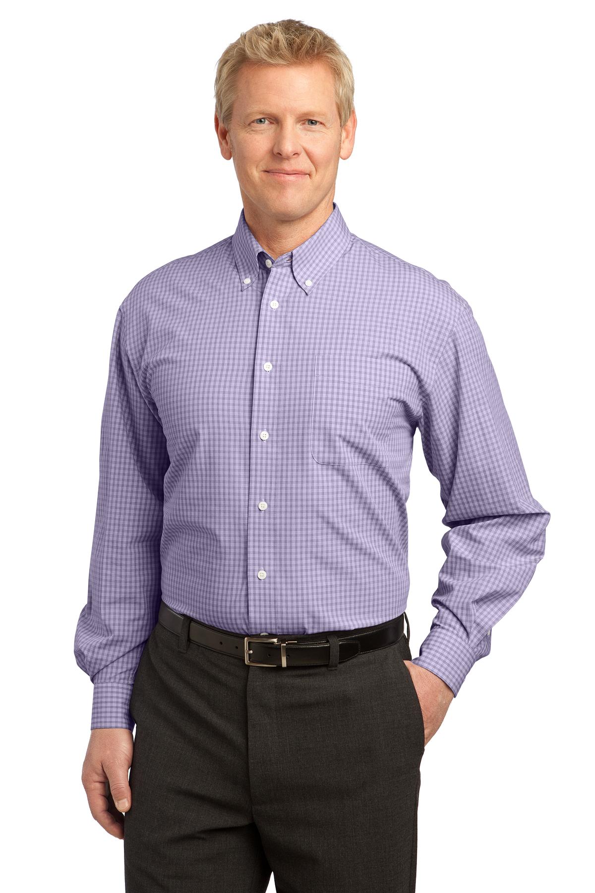S639 Port Authority Plaid Pattern Easy Care Shirt