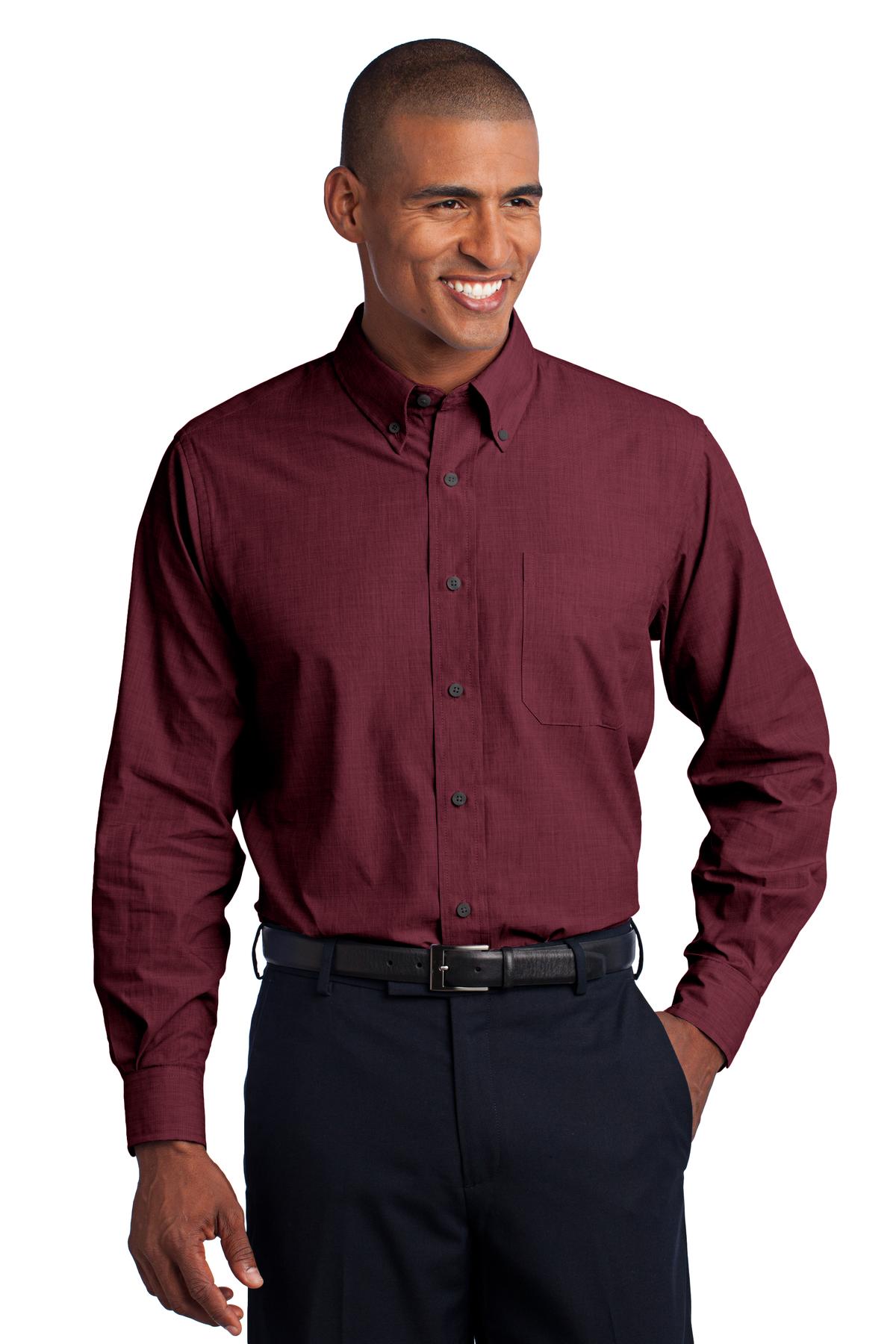 Port Authority Direct to Film (DTF) S640 Crosshatch Easy Care Shirt.