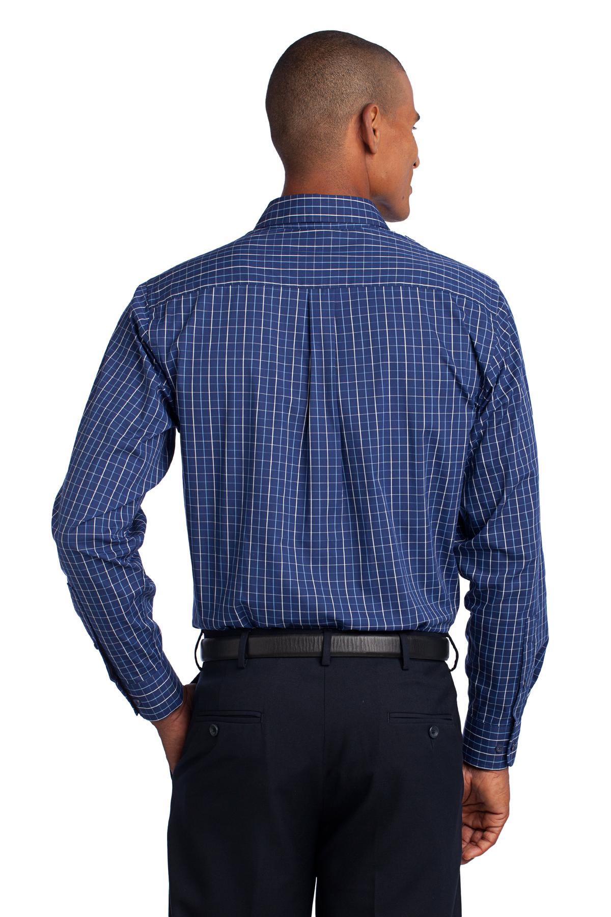 S642 Port Authority Tattersall Easy Care Shirt S642 Port Authority Tattersall Easy Care Shirt - Back Image