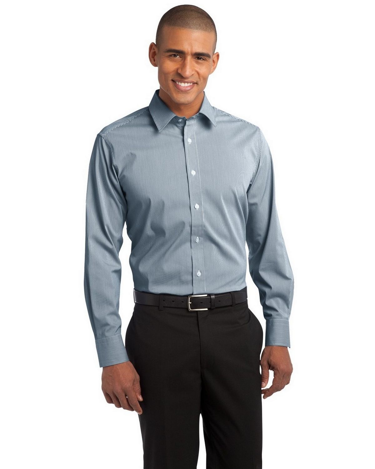 S647 Port Authority Fine Stripe Stretch Poplin Shirt. S647 Port Authority Fine Stripe Stretch Poplin Shirt.