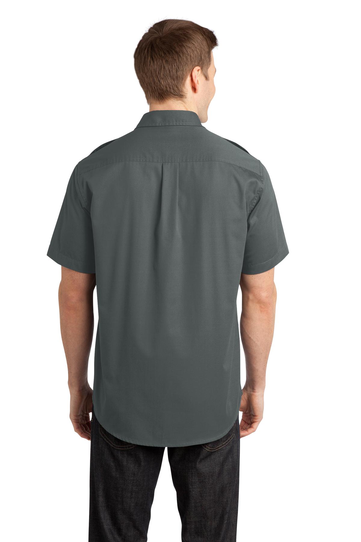 S648 Port Authority Stain-Release Short Sleeve Twill Shirt S648 Port Authority Stain-Release Short Sleeve Twill Shirt - Back Image